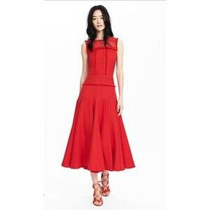 Timo Weiland Collection x Banana Republic Red Fit-and-Flare Dress size 8